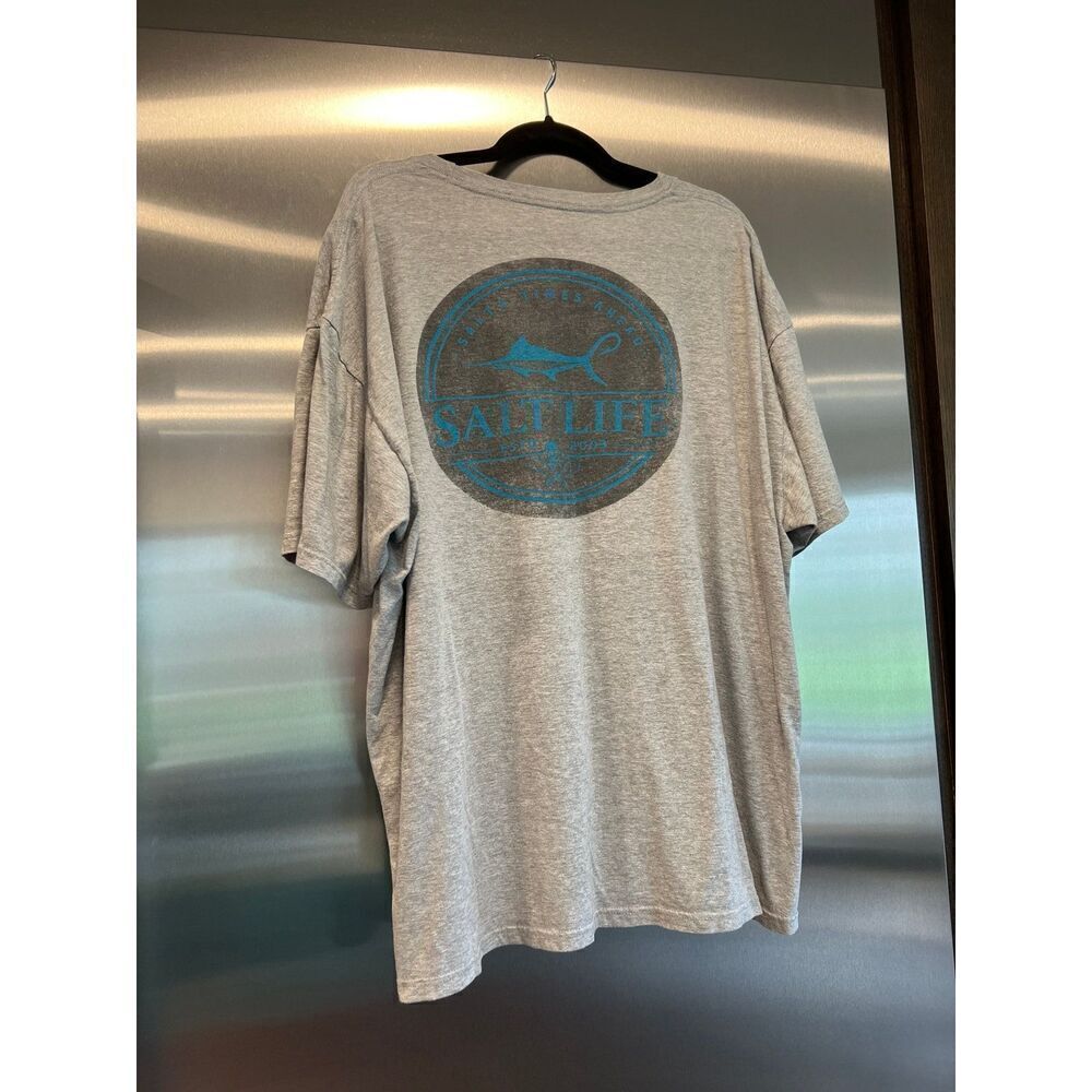 Salt life mens grey fish XL shirt